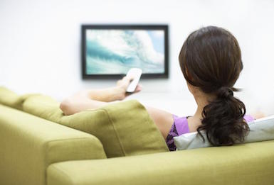 woman-watching-television